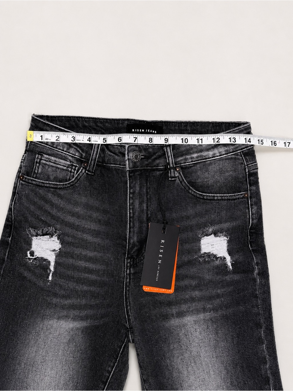 🖤 New With Tags Risen High Rise Distressed Bermuda Shorts - Picture 5 of 8